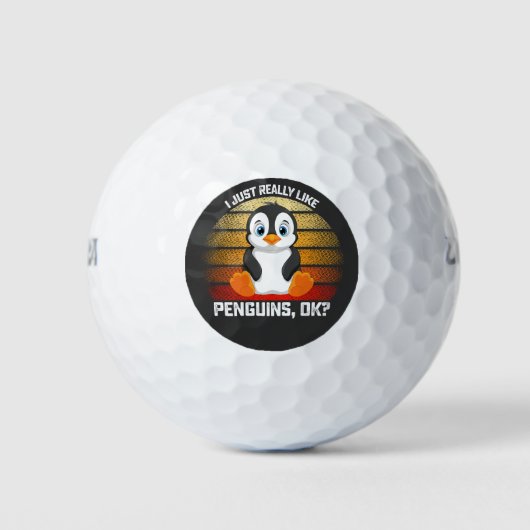 Grappig, ik vind pinguïns echt leuk OK Golfballen (Voorkant)