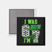 Grappig Ik Was 6 Nu Ben Ik 7 Jaar Oude Voetbal 7e Magneet (Voorkant / Achterkant)