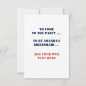 Grappig ik wil je uitnodiging (Achterkant)