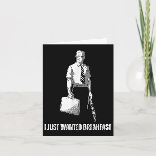 Grappig, ik wilde gewoon ontbijten kaart (Voorkant)