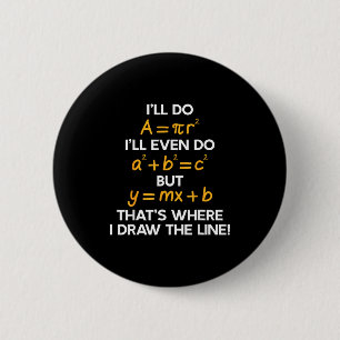 Grappig Ik Wiskunde Formule Wiskunde Grappen Ronde Button 5,7 Cm
