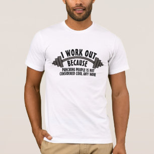 Grappig Ik Workout Slogan Grafische Gym T-shirt