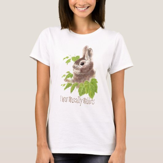 Grappig, ik wuv was gek op rascaal, Bunny Rabbits T-shirt (Voorkant)