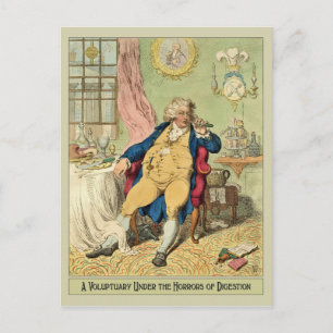 Grappig illustratie door James Gillray Briefkaart