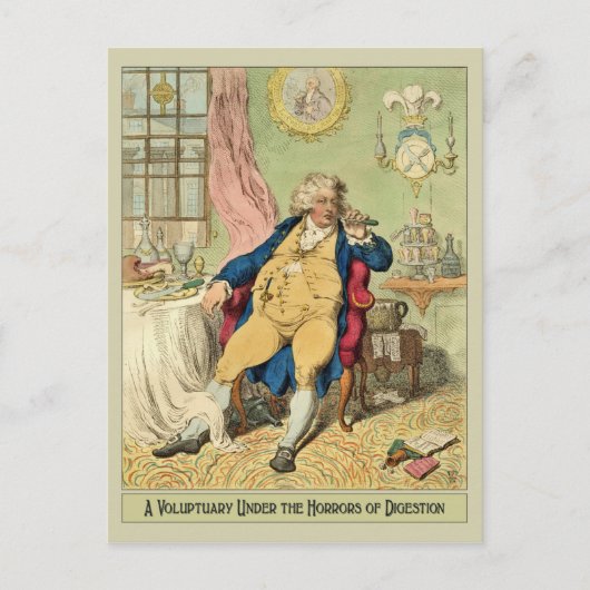 Grappig illustratie door James Gillray Briefkaart (Voorkant)