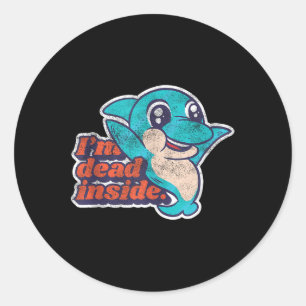 Grappig im dood binnen mentale gezondheid bewustzi ronde sticker