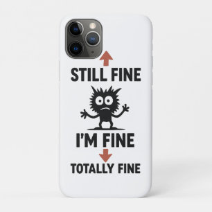Grappig "I'm Fine" Arrows Cartoon T-shirt Case-Mate iPhone Case