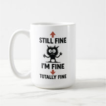 Grappig "I'm Fine" Arrows Cartoon T-shirt