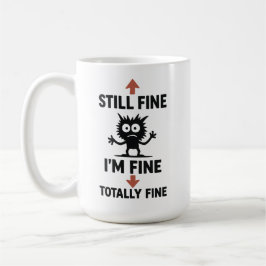 Grappig "I'm Fine" Arrows Cartoon T-shirt Koffiemok