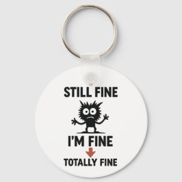 Grappig "I'm Fine" Arrows Cartoon T-shirt Sleutelhanger