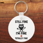Grappig "I'm Fine" Arrows Cartoon T-shirt Sleutelhanger (Voorkant)