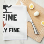 Grappig "I'm Fine" Arrows Cartoon T-shirt Theedoek (Quarter Fold)