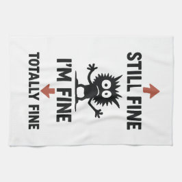 Grappig "I'm Fine" Arrows Cartoon T-shirt Theedoek