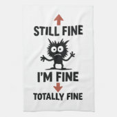Grappig "I'm Fine" Arrows Cartoon T-shirt Theedoek (Verticaal)