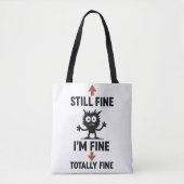Grappig "I'm Fine" Arrows Cartoon T-shirt Tote Bag (Voorkant)