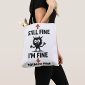 Grappig "I'm Fine" Arrows Cartoon T-shirt Tote Bag (Dichtbij)