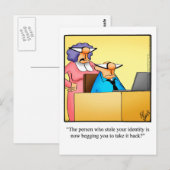 Grappig "in contact blijven" Briefkaart (Voorkant / Achterkant)