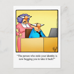 Grappig "in contact blijven" Briefkaart