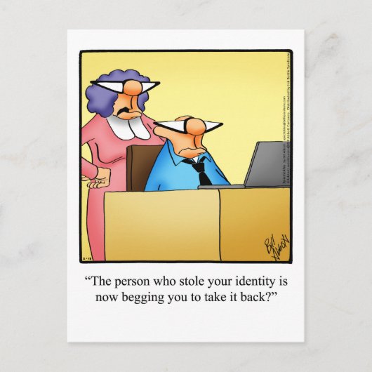 Grappig "in contact blijven" Briefkaart (Voorkant)