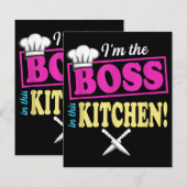 Grappig in de baas in deze keuken T-shirt koken (Voorkant / Achterkant)