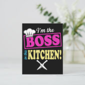 Grappig in de baas in deze keuken T-shirt koken (Staand voorkant)