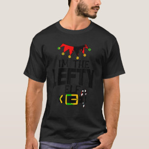 Grappig in de linkse elf kostuums kerst familie M T-shirt