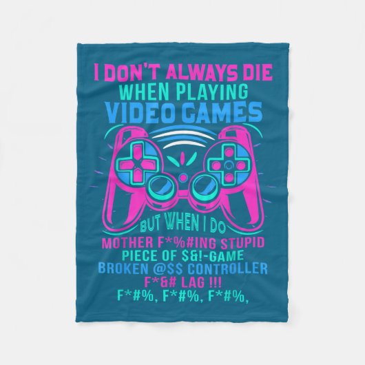 Grappig in Don' Die Videogames Maar Fleece Deken (Voorkant)
