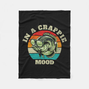 Grappig in een crappie mood retro Gevist sarcastis Fleece Deken