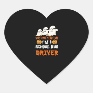 Grappig in een schoolbus chauffeur spoken Hallowee Hart Sticker