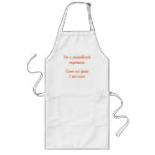 Grappig In Een Tweedehands Vegetarische BBQ Keuken Lang Schort (Voorkant)