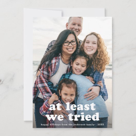 Grappig in ieder geval hebben we kerst één foto ge feestdagenkaart (Voorkant)