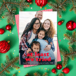 Grappig in ieder geval hebben we kerst één foto ro feestdagenkaart<br><div class="desc">Deze leuke vakantiefotokaart is voorzien van een full-lijst (ook wel full-bleed) verticale foto met de begroeting "ten minste we probeerden" in het rood. Dit ontwerp past één verticale foto aan. De wenskleur is aanpasbaar - klik op "Klik om verder aan te passen" in het vervolgkeuzemenu voor personalisatie! U kunt dit...</div>