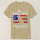 grappig in mijn donkerste uur toen ik een hand nod t-shirt (Design voorkant)