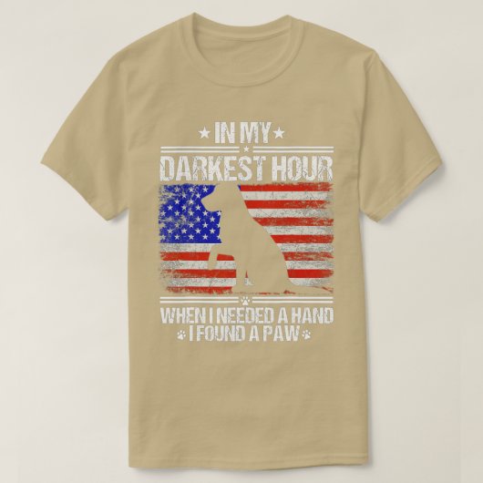 grappig in mijn donkerste uur toen ik een hand nod t-shirt (Design voorkant)