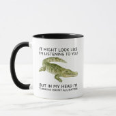 Grappig in mijn hoofd denk ik aan alligators mok (Links)