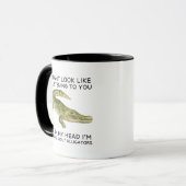 Grappig in mijn hoofd denk ik aan alligators mok (Voorkant links)