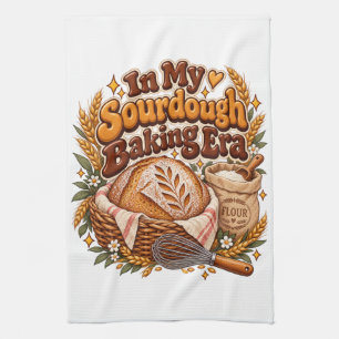 Grappig In Mijn Sourdough Bak Tijdperk Retro Theedoek