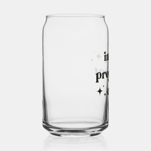 Grappig in mijn zwangere tijdperk zwangerschapscad blikvorm glas (Links)