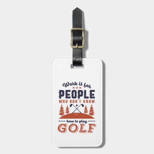 Grappig in ruste Golf Player Golfer Dad Love Golfi Bagagelabel (Voorkant verticaal)