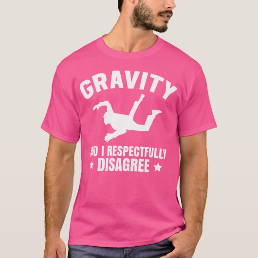 Grappig indoor skydiving t-shirt (Voorkant)
