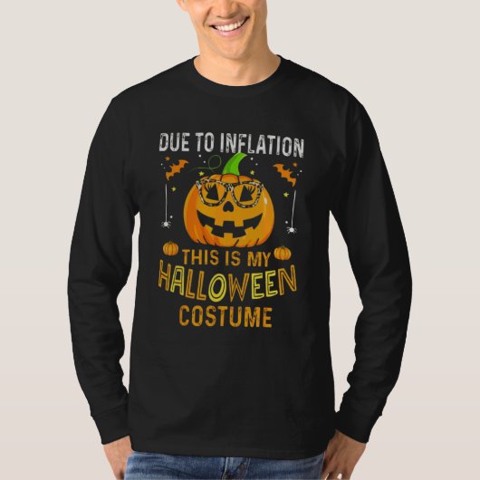 Grappig Inflatie Halloween Kostuum Pompoen T-shirt (Voorkant)