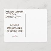 Grappig Ingepakt Buck Save the Date Aankondigingskaart (Achterkant)