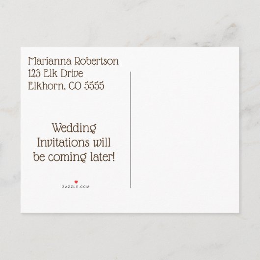 Grappig Ingepakt Buck Save the Date Aankondigingskaart (Achterkant)