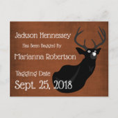 Grappig Ingepakt Buck Save the Date Aankondigingskaart (Voorkant)