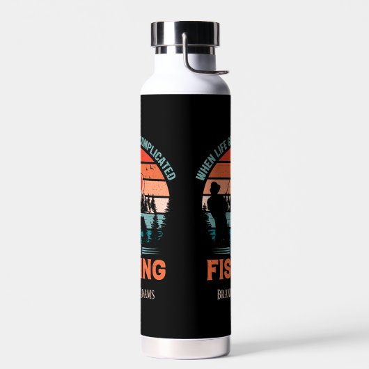 Grappig ingewikkeld leven voeg naam toe waterfles (Links)