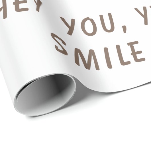 Grappig inpakpapier met speelse Giraffe - Smile (Rol Hoek)