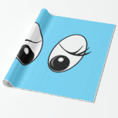 Grappig inpakpapier nieuwsgierige ogen - aangepast (Uitgerold)