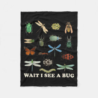 Grappig insect citaat Wacht, ik zie een bug idee Fleece Deken