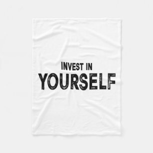 Grappig Inspirerend En Motiverend Cadeau Investeer Fleece Deken