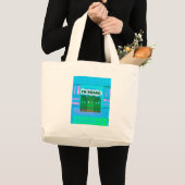Grappig Inspirerend Grafisch dat ik me verveel van Grote Tote Bag (Voorkant (product))